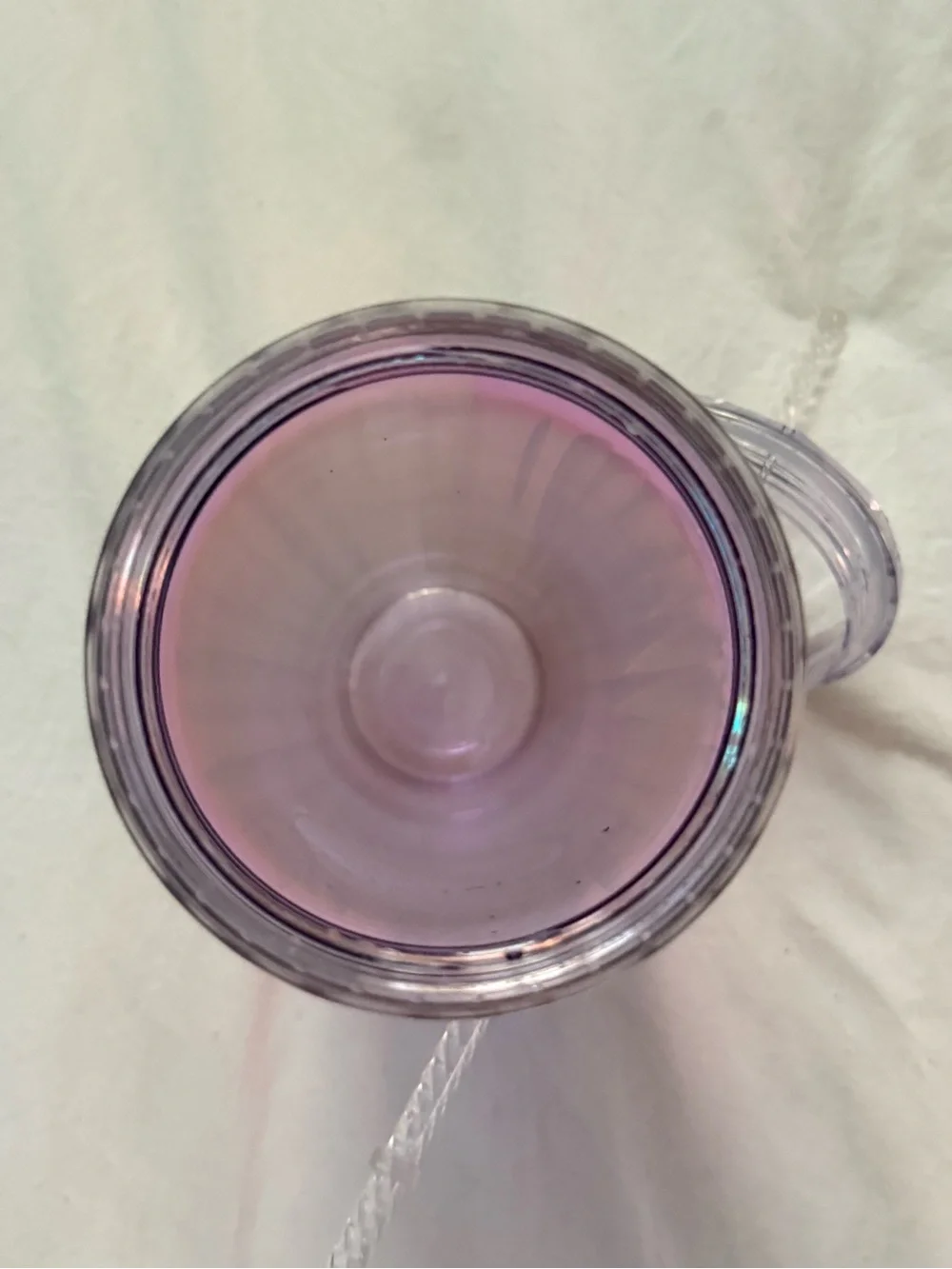 24 oz Venti Starbucks Iridescent Rainbow Purple Tall Tumbler Cup with Lid & Stra